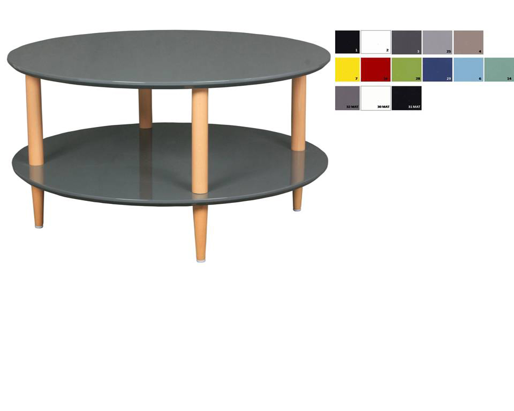 Usine22-Plateform3Table basse Scandinaves 3bd-6736  et   diamètre 80 cm - laque