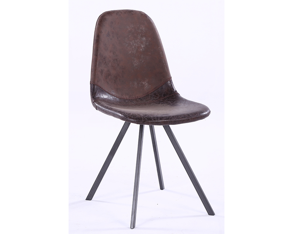 Usine18-Plateform3Chaises Scandinaves rembourrées bd6008  et  pu vintage pieds metal noirs brosses