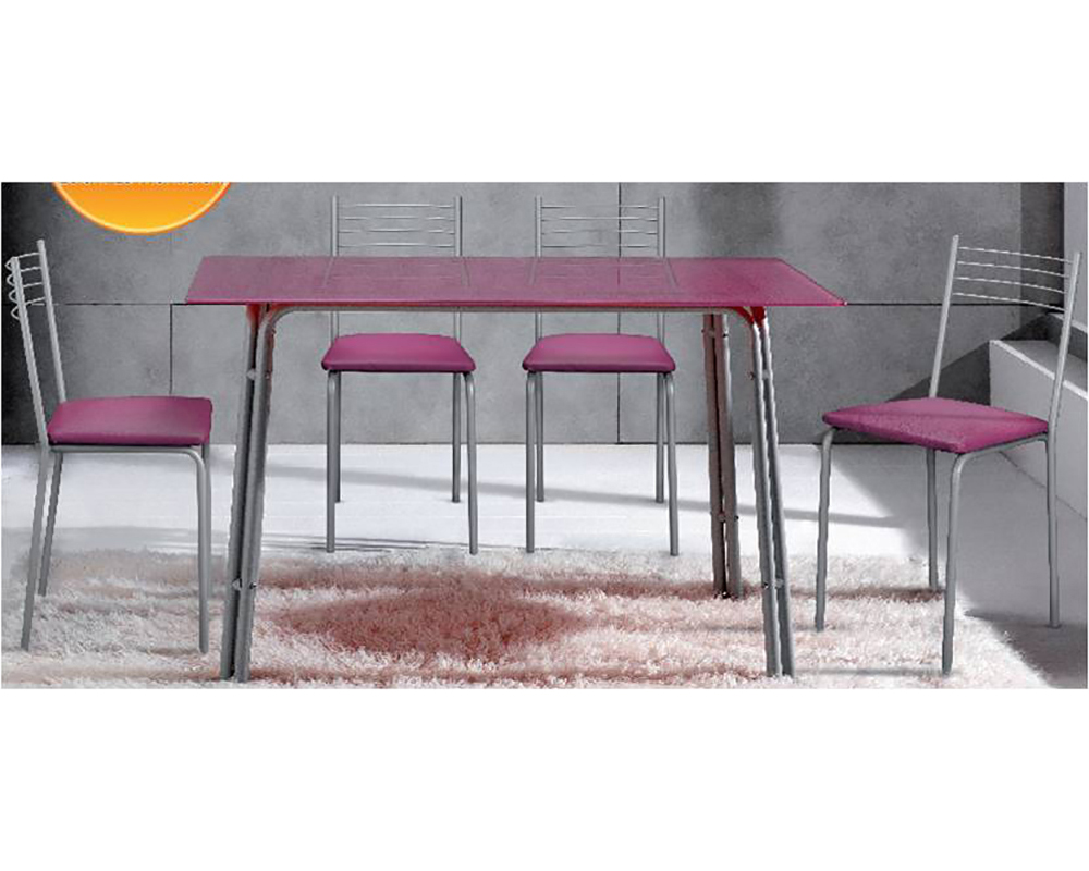 Set table+chaises 3bd-2495 110x70