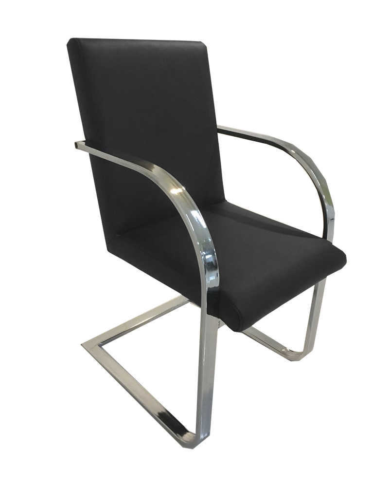 Chaise et fauteuils dactylos bd-7986  et  pu noir