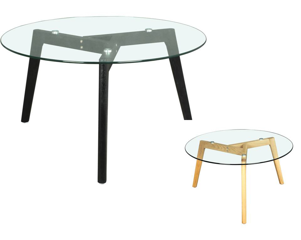 Usine22-Plateform3Table basse Scandinaves bd6669 et  diamètre 80 - chene noir