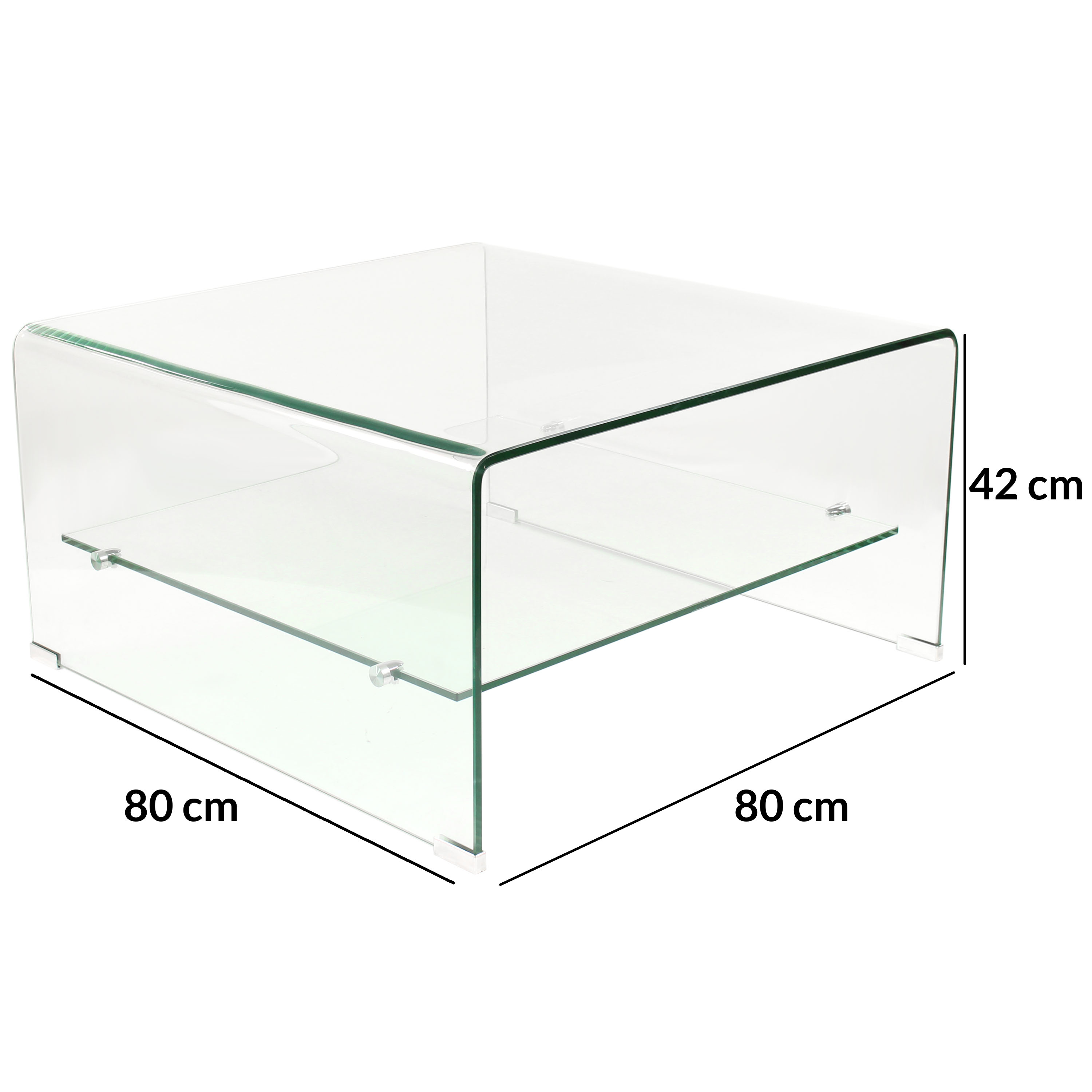 Usine22-Plateform3Table basse Design bd1585  et  80 x 80 cm -verre 12 mm