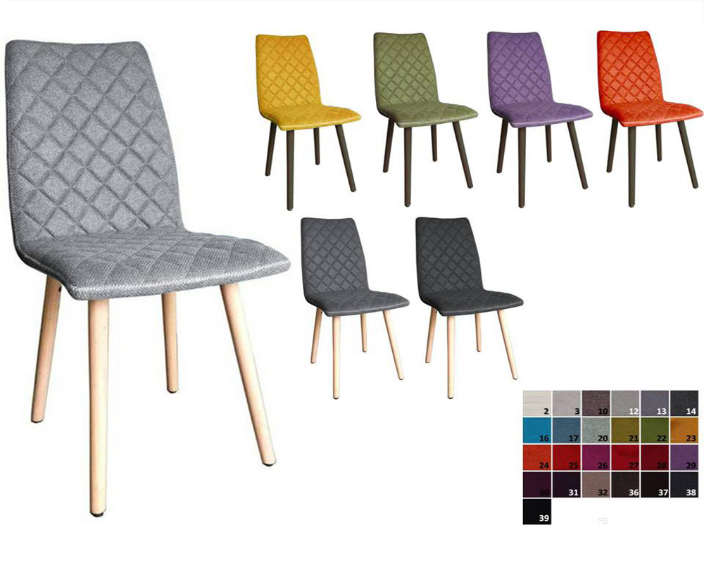 Usine17-Plateform2 Chaises Scandinaves rembourrées bd6004 v3  et  tissu