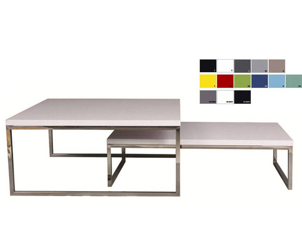 Usine22-Plateform3Table basse Design 3bd-2426  et  set table basse 100x60+90x90-laque