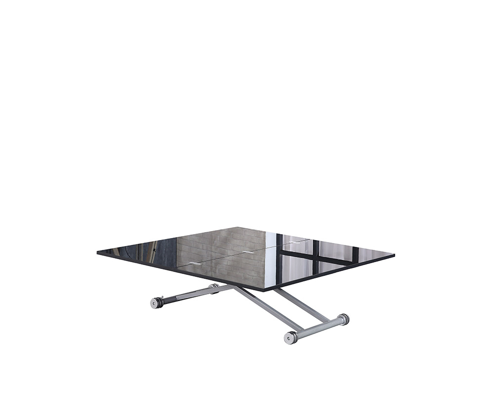 Usine13-Plateform3Table basse Design 3bd-555 et  laque noire-gris et  60 et 120x120