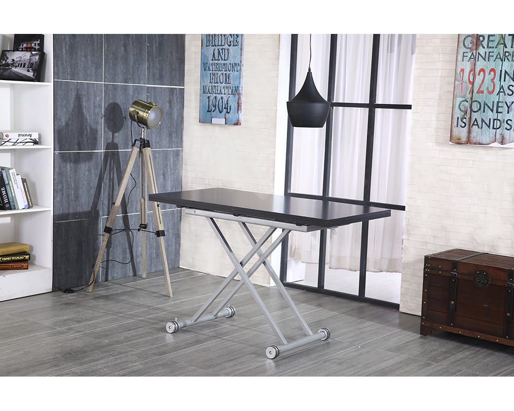 Usine13-Plateform3Table basse Design 3bd-555 et  laque noire-gris et  60 et 120x120