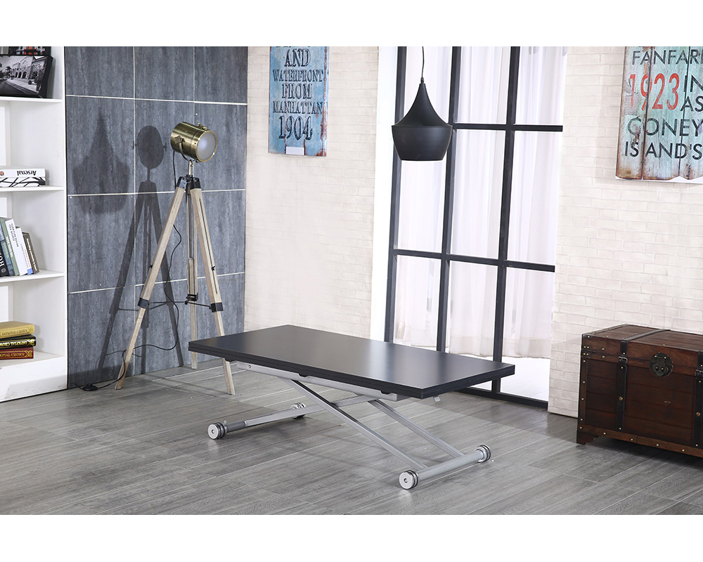 Usine13-Plateform3Table basse Design 3bd-555 et  laque noire-gris et  60 et 120x120