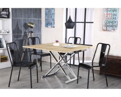 Usine13-Plateform3Table basse Design 3bd-555 et chene-inox et  60 et 120x120